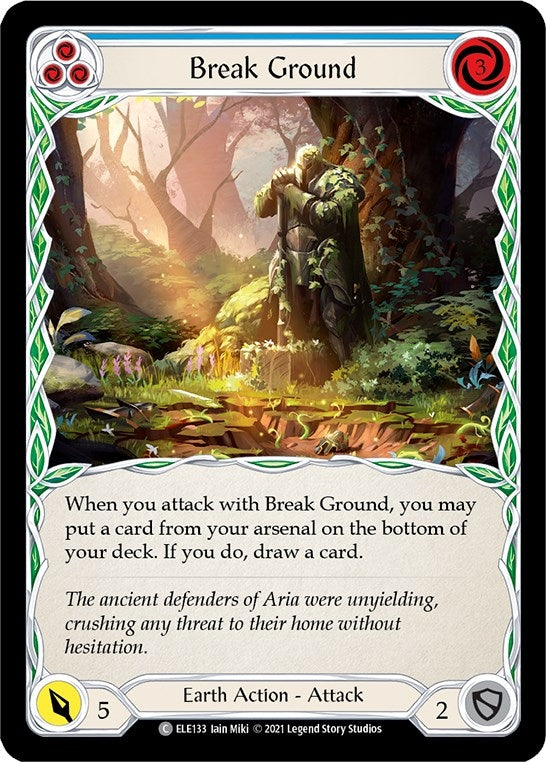 Break Ground (Blue) (133) [ELE] - Flesh and Blood TCG Single