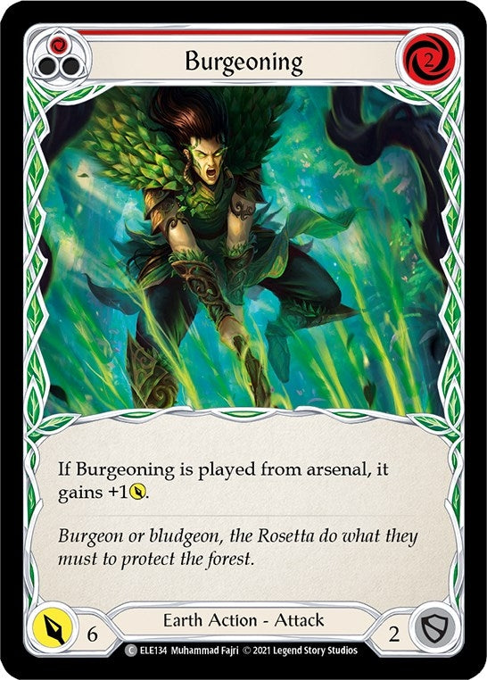 Burgeoning (Red) (134) [ELE] - Flesh and Blood TCG Single