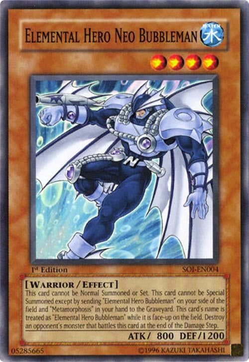 Elemental Hero Neo Bubbleman (4) - YuGiOh Single