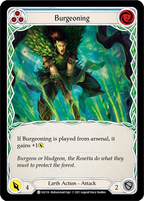 Burgeoning (Blue) (136) [ELE] - Flesh and Blood TCG Single