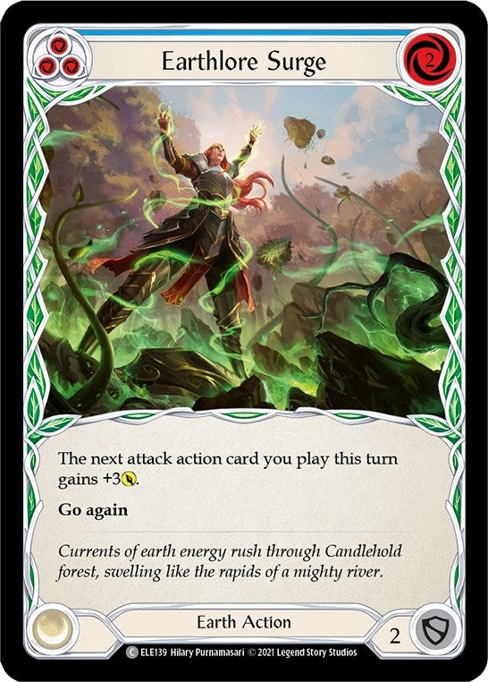 Earthlore Surge (Blue) (139) [ELE] - Flesh and Blood TCG Single