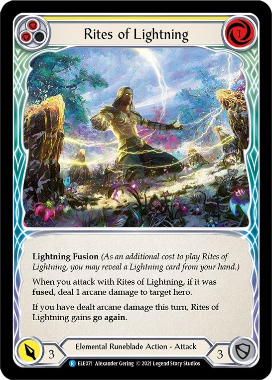 Rites of Lightning (Yellow) (71) [ELE] - Flesh and Blood TCG Single