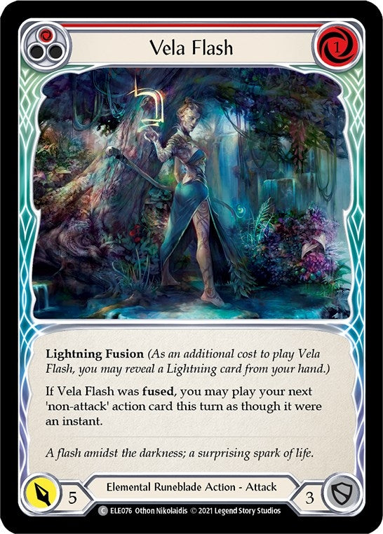 Vela Flash (Red) (76) [ELE] - Flesh and Blood TCG Single