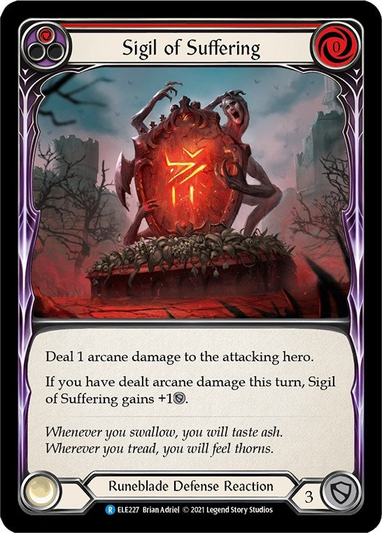 Sigil of Suffering (Red) (227) [ELE] - Flesh and Blood TCG Single