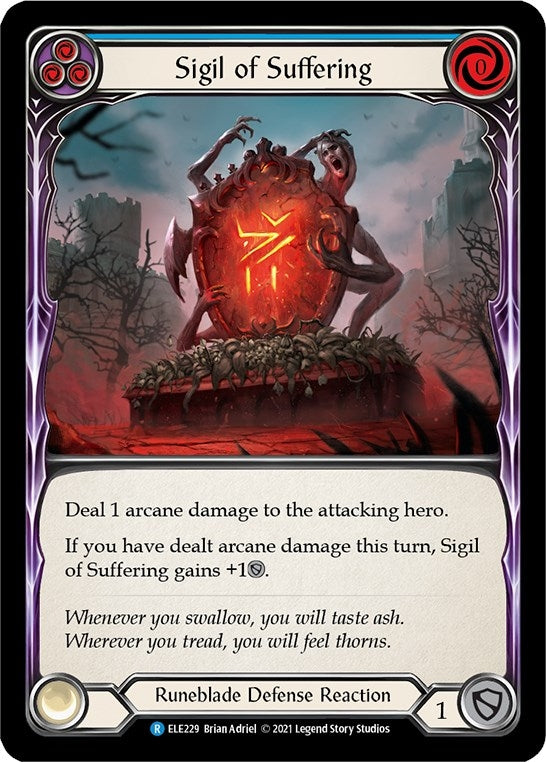Sigil of Suffering (Blue) (229) [ELE] - Flesh and Blood TCG Single