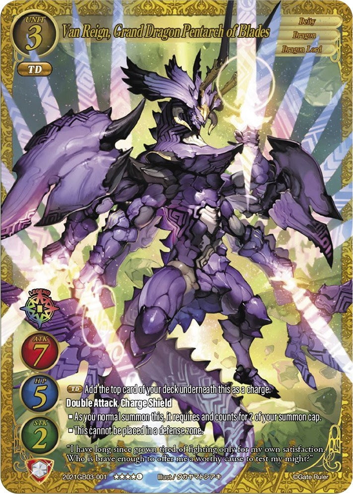 Van Reign Grand Dragon Pentarch of Blades (2021) [GB03] - Gate Ruler Single