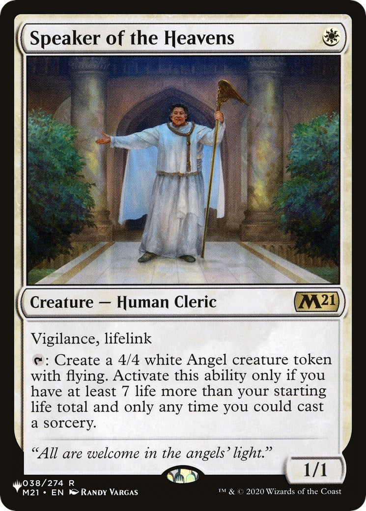 Speaker of the Heavens (38) [LIST] - MTG Single