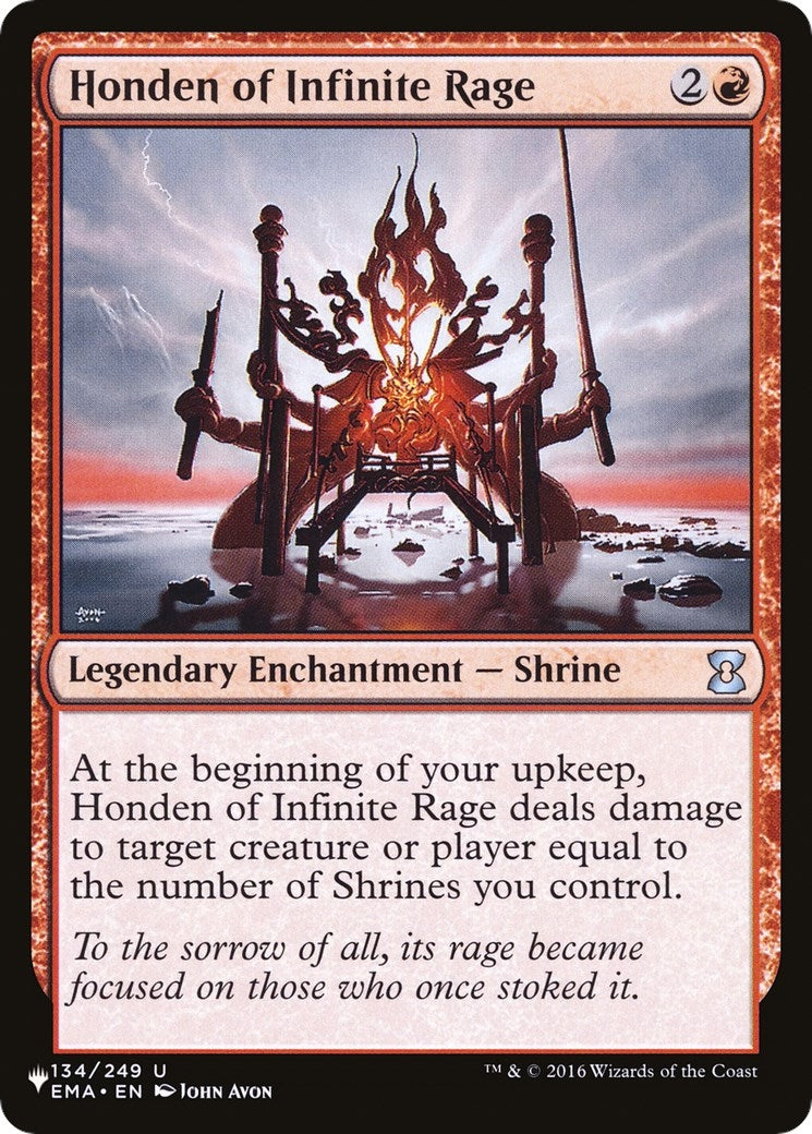 Honden of Infinite Rage (134) [LIST] - MTG Single