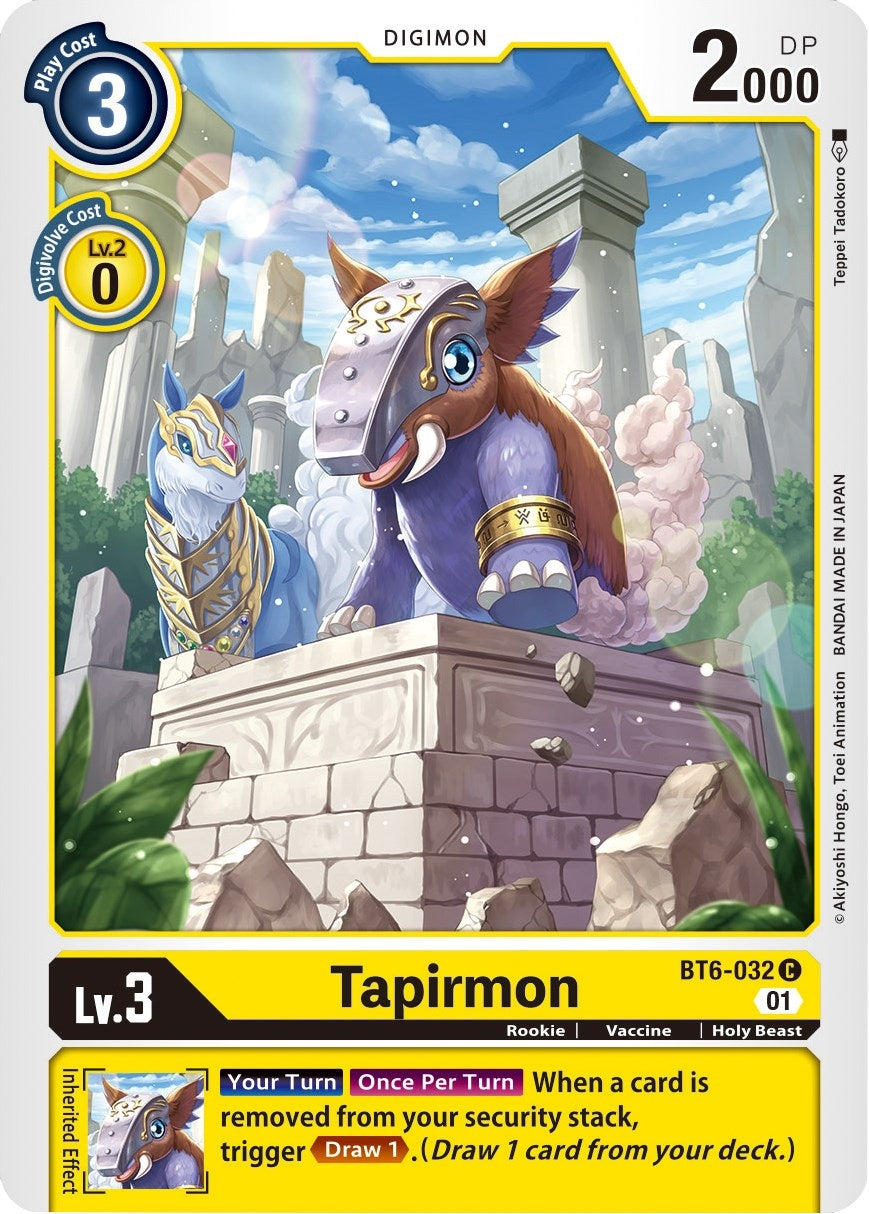 Tapirmon (6032) [BT06] - Digimon Card Game Single