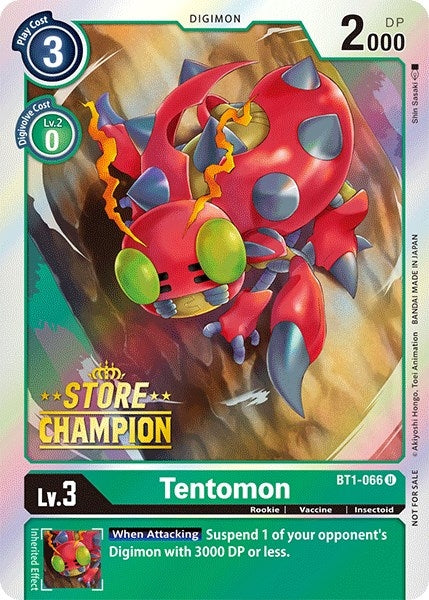 Tentomon - BT1-066 (Store Champion) (1066) [BT01-03] - Digimon Card Game Single