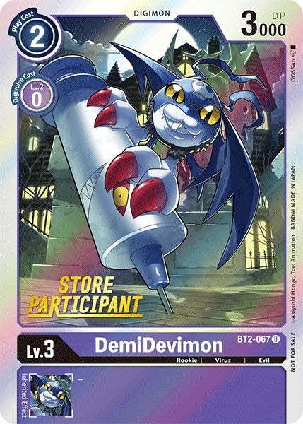 DemiDevimon - BT2-067 (Store Participant) (2067) [BT01-03] - Digimon Card Game Single