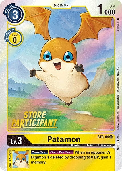 Patamon - ST3-04 (Store Participant) (304) [ST-3] - Digimon Card Game Single