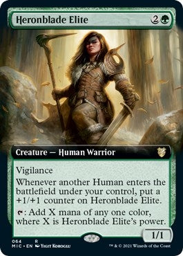 Heronblade Elite (Extended Art) (64) [MIC] - MTG Single