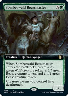 Somberwald Beastmaster (Extended Art) (68) [MIC] - MTG Single