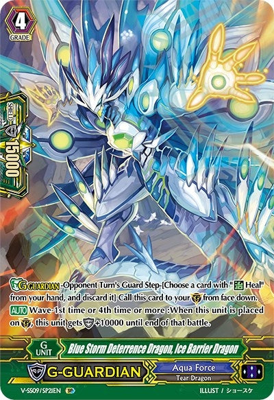 Blue Storm Deterrence Dragon Ice Barrier Dragon (SP) (921) [V-SS09] - Cardfight Vanguard Single