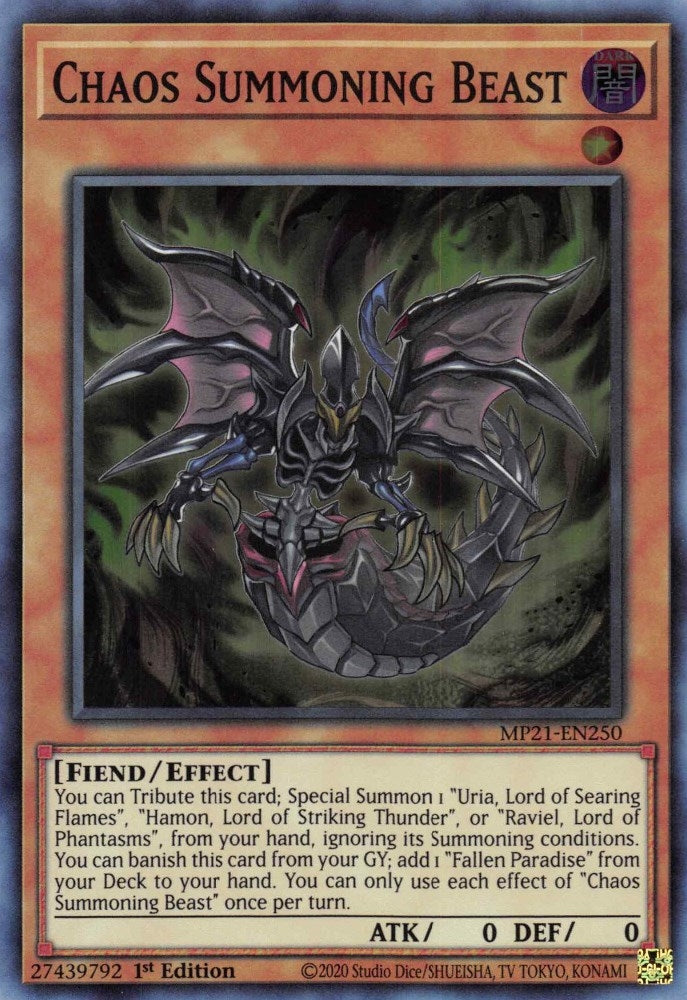 Chaos Summoning Beast (21250) (MP21) - YuGiOh Single
