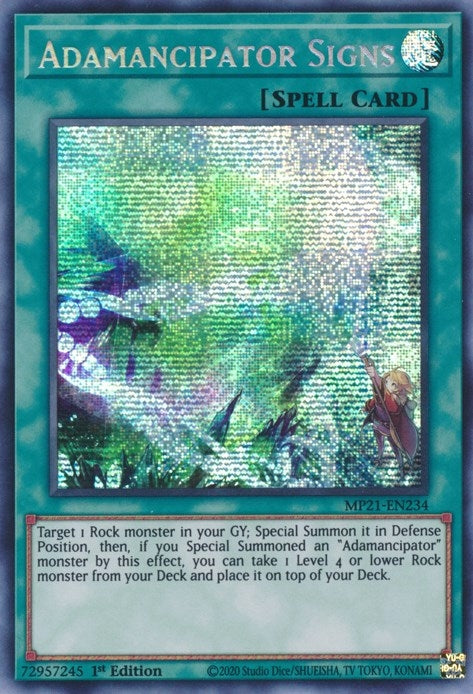 Adamancipator Signs (21234) (MP21) - YuGiOh Single