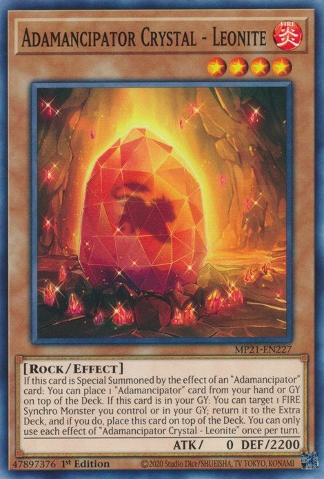 Adamancipator Crystal - Leonite (21227) (MP21) - YuGiOh Single