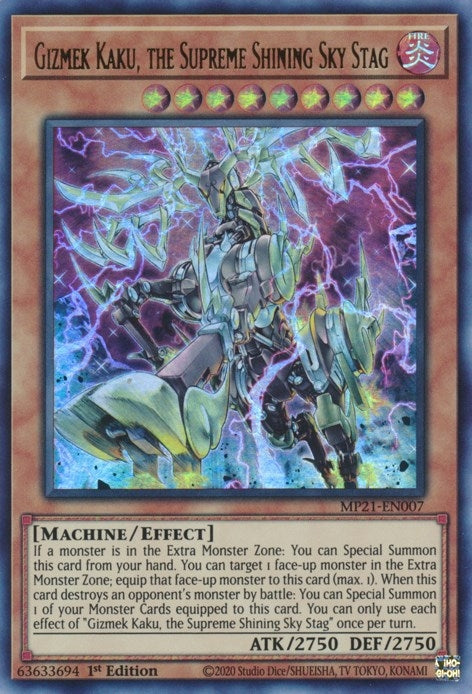 Gizmek Kaku the Supreme Shining Sky Stag (21007) (MP21) - YuGiOh Single