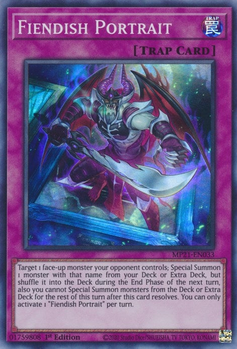 Fiendish Portrait (21033) (MP21) - YuGiOh Single