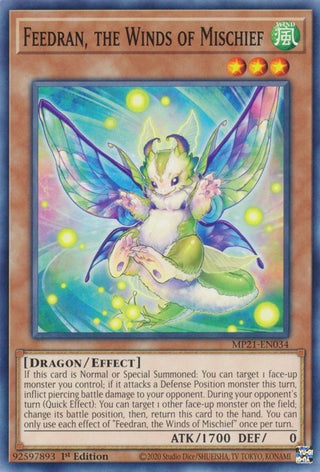 Feedran the Winds of Mischief (21034) (MP21) - YuGiOh Single