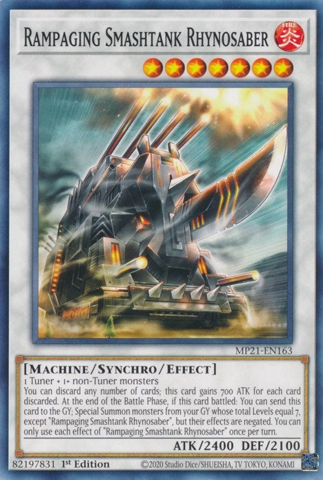 Rampaging Smashtank Rhynosaber (21163) (MP21) - YuGiOh Single