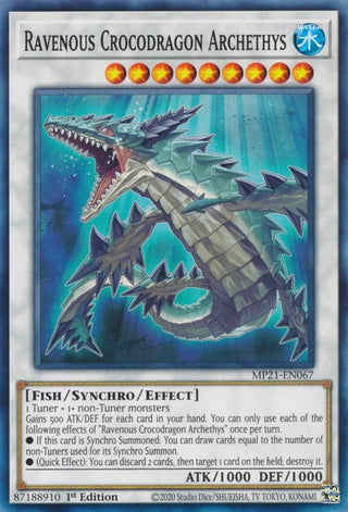 Ravenous Crocodragon Archethys (21067) (MP21) - YuGiOh Single