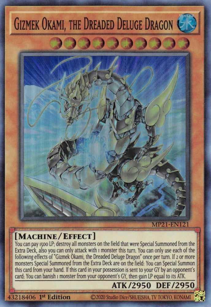 Gizmek Okami the Dreaded Deluge Dragon (21121) (MP21) - YuGiOh Single