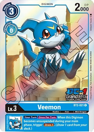 Veemon - BT2-021 (DC-1 Grand Prix) (2021) [BT01-03] - Digimon Card Game Single