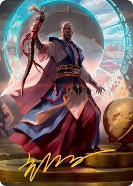 Teferi Who Slows the Sunset Art Card (Gold-Stamped Signature) (10) [ASMID] - MTG Single