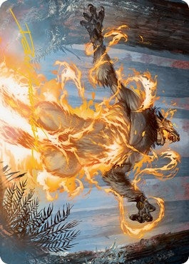 Burn the Accursed Art Card (Gold-Stamped Signature) (42) [ASMID] - MTG Single