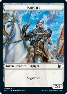 Knight // Wolf Double-sided Token (0) [MIC] - MTG Single