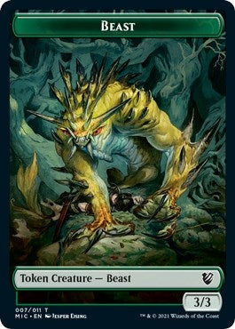 Beast // Spider Double-sided Token (0) [MIC] - MTG Single
