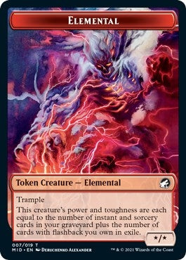 Elemental Token (0) [MID] - MTG Single