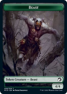 Beast (008) Token (0) [MID] - MTG Single