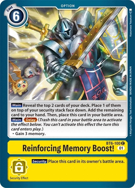 Reinforcing Memory Boost! (6100) [BT06] - Digimon Card Game Single