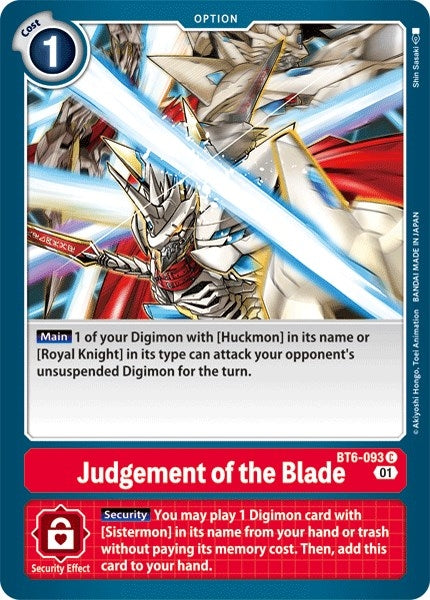 Judgement of the Blade (6093) [BT06] - Digimon Card Game Single