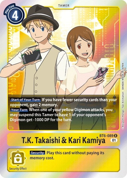 T.K. Takaishi & Kari Kamiya (6089) [BT06] - Digimon Card Game Single