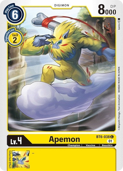 Apemon (6038) [BT06] - Digimon Card Game Single