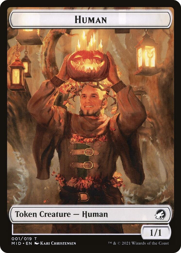 Human (001) // Insect (009) Double-sided Token (0) [MID] - MTG Single