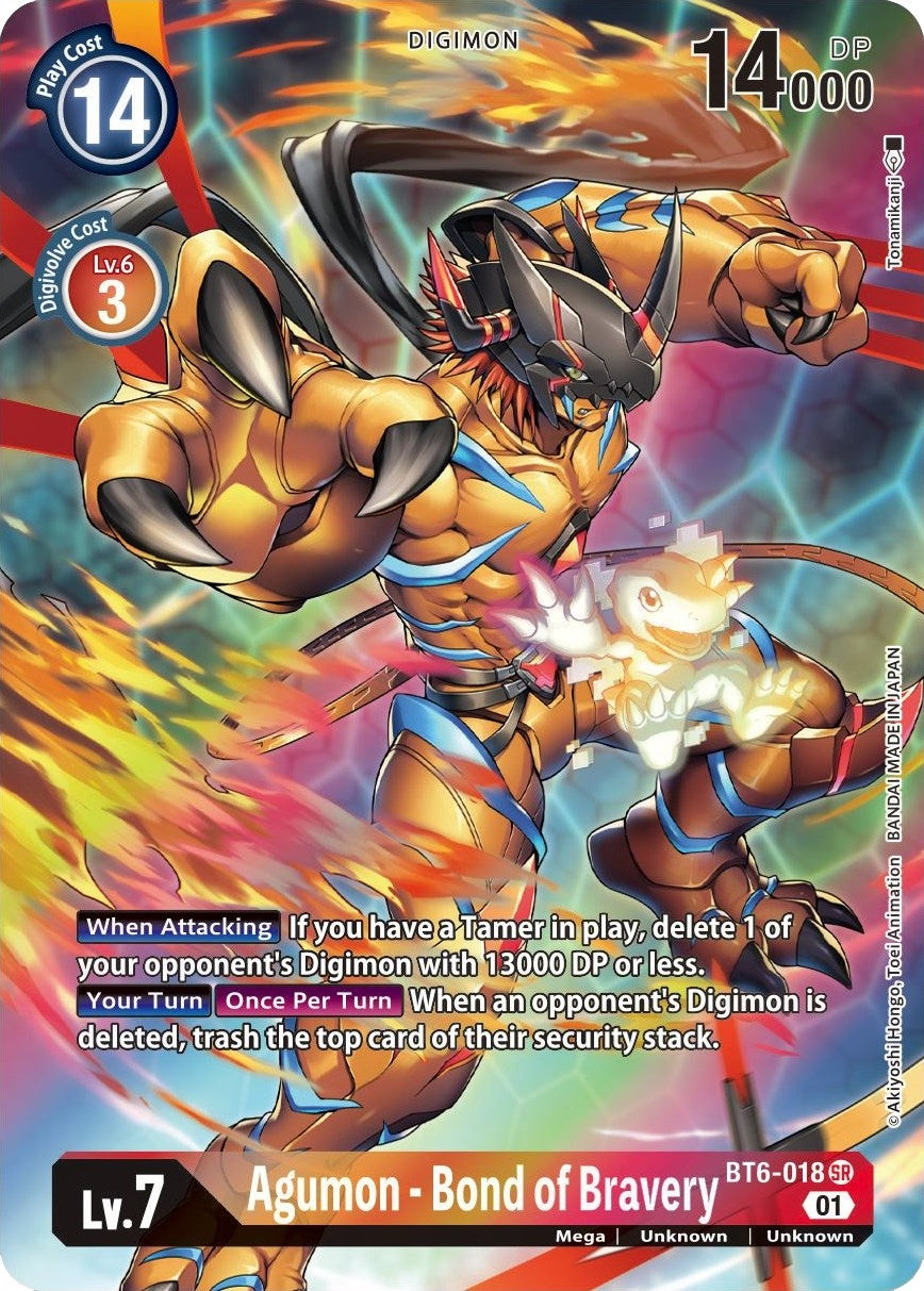 Agumon - Bond of Bravery (Alternate Art) (6018) [BT06] - Digimon Card Game Single