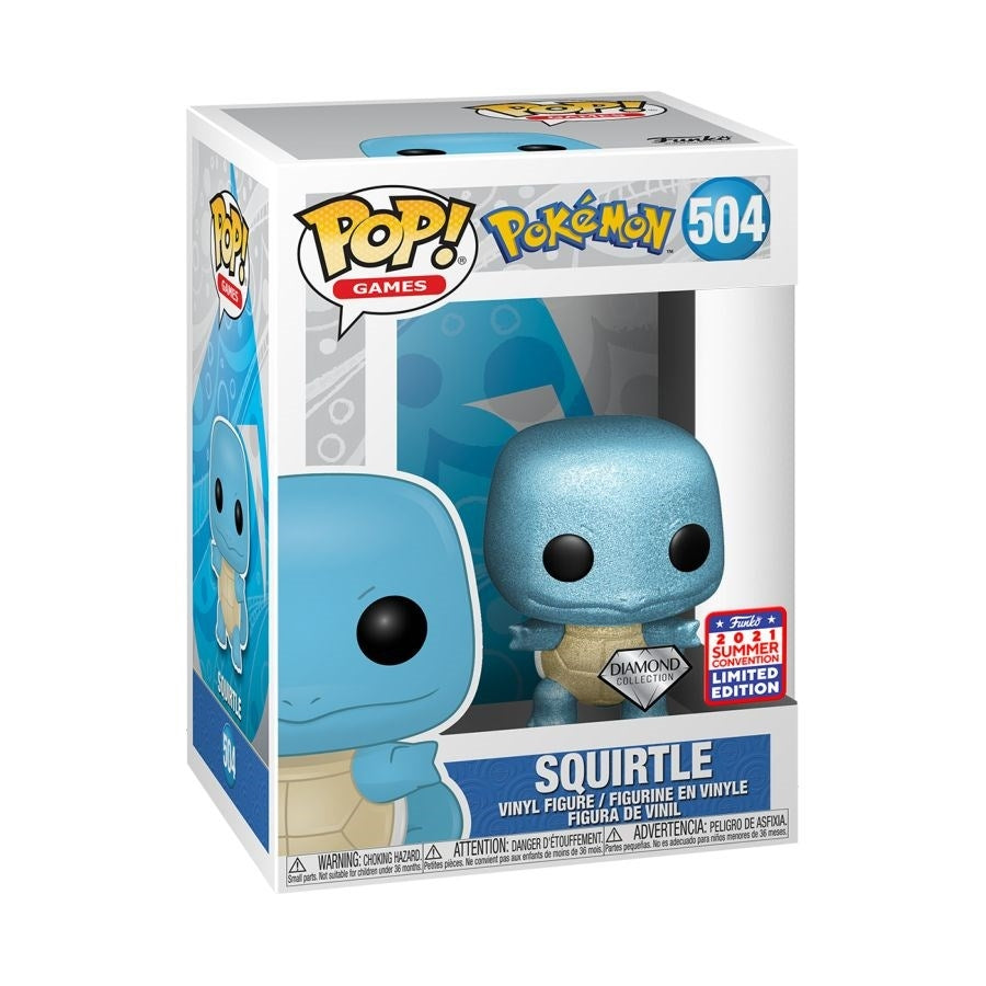 Pokemon: Squirtle (Diamond Collection) (Funkon Exclusive 2021) (504) [POP!] - Funko Sealed