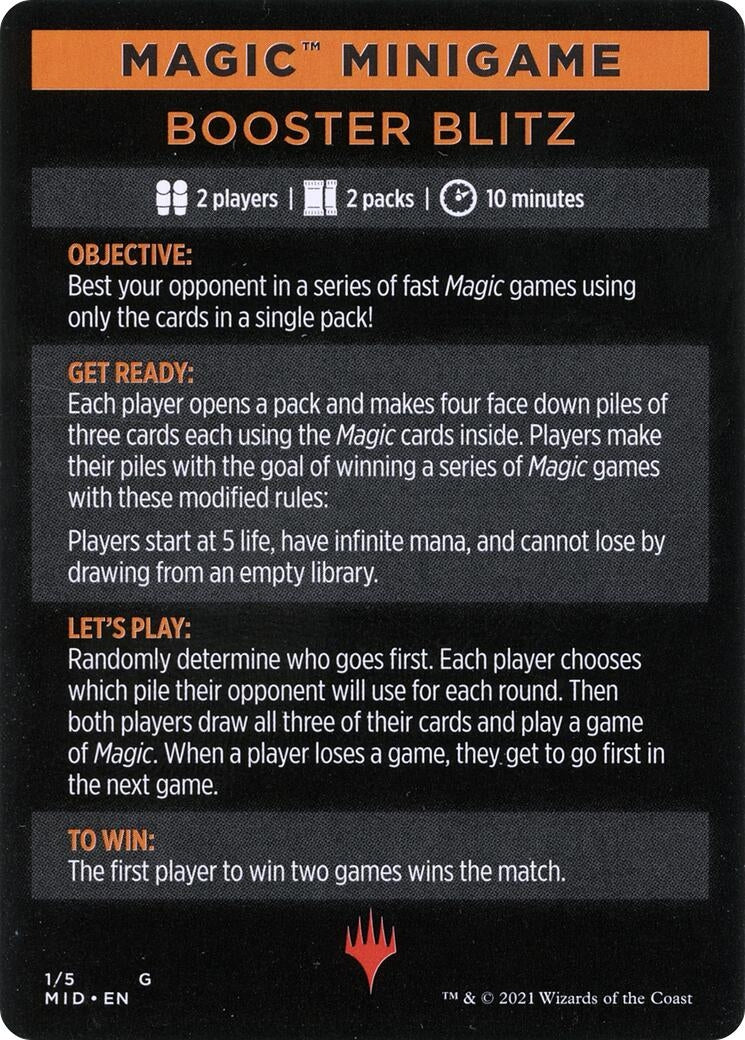 Magic Minigame: Booster Blitz (1) [MID] - MTG Single
