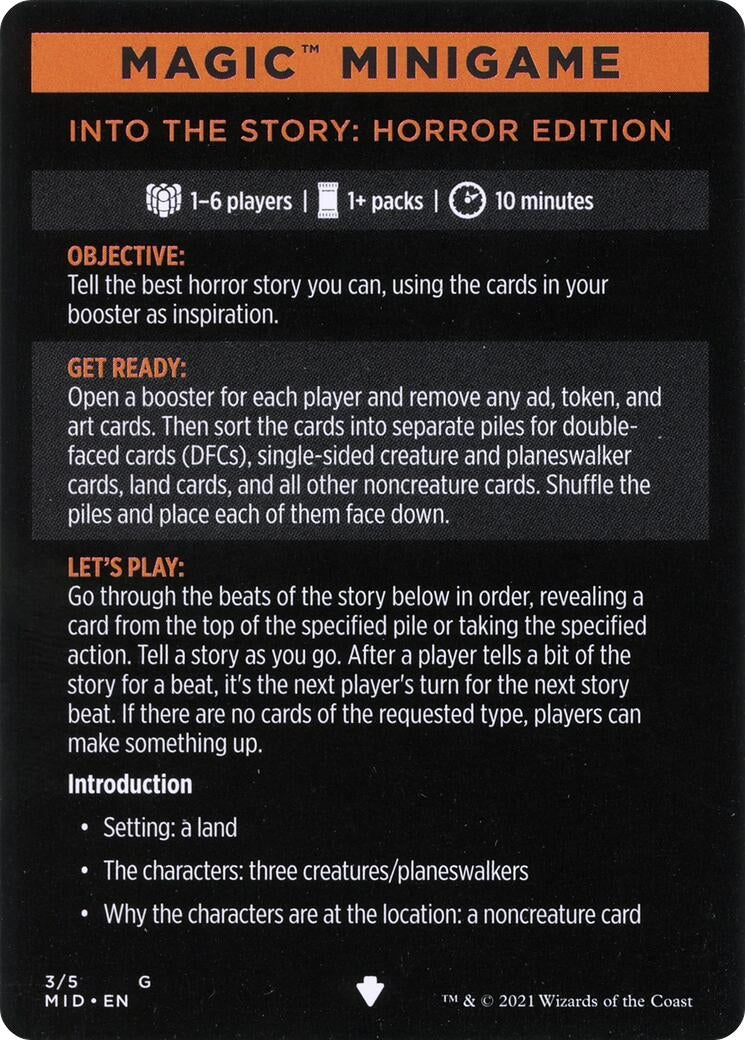 Magic Minigame: Into the Story: Horror Edition (3) [MID] - MTG Single