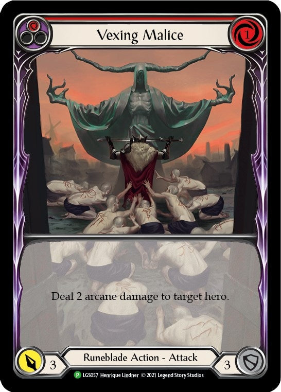 Image for Vexing Malice (Red) (Extended Art) - LGS057 (LGS057) - Flesh and Blood TCG