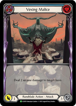 Image for Vexing Malice (Blue) (Extended Art) - LGS059 (LGS059) - Flesh and Blood TCG