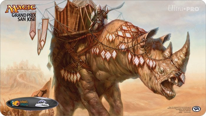 Magic Grand Prix 2015 Playmat: San Jose - Siege Rhino - Playmats Sealed