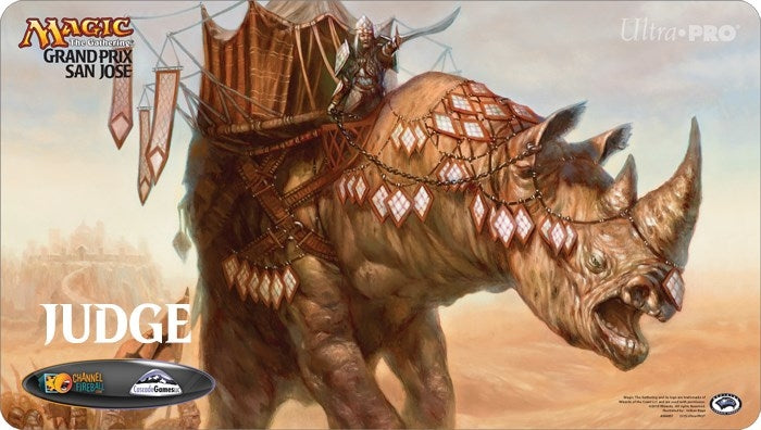 Magic Grand Prix 2015 Playmat: San Jose - Siege Rhino (Judge) - Playmats Sealed