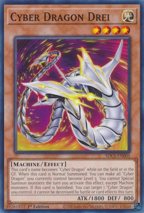 Cyber Dragon Drei (5) (SDCS) - YuGiOh Single