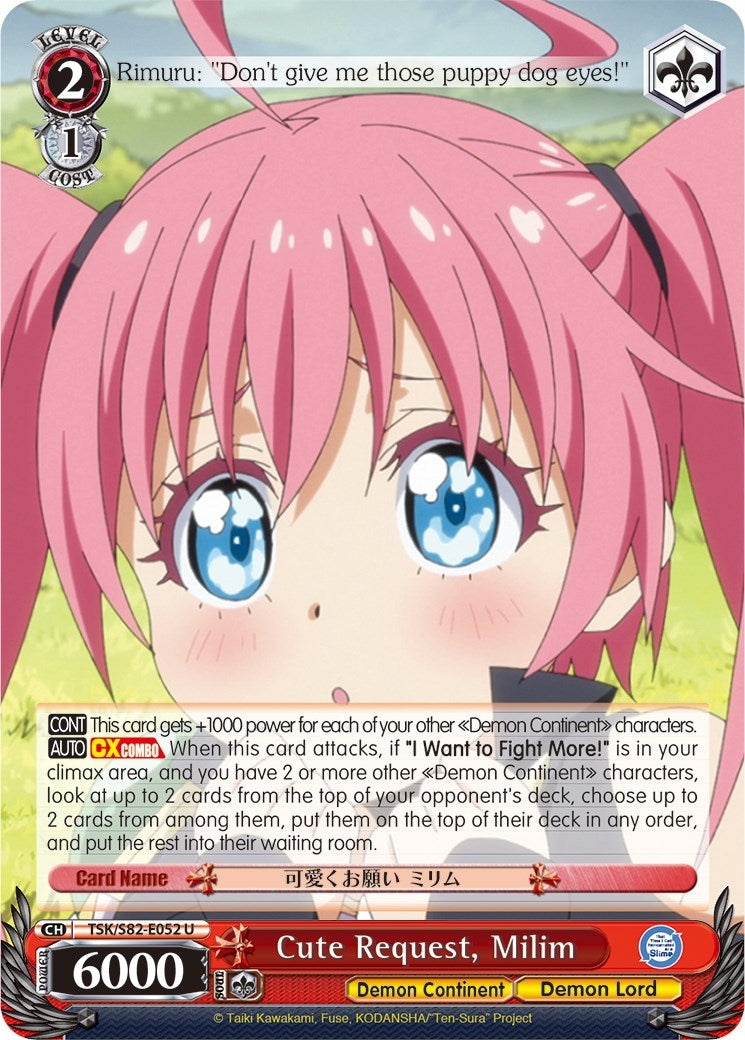 Cute Request Milim (82052) [TSK/S82] - Weiss Schwarz Single